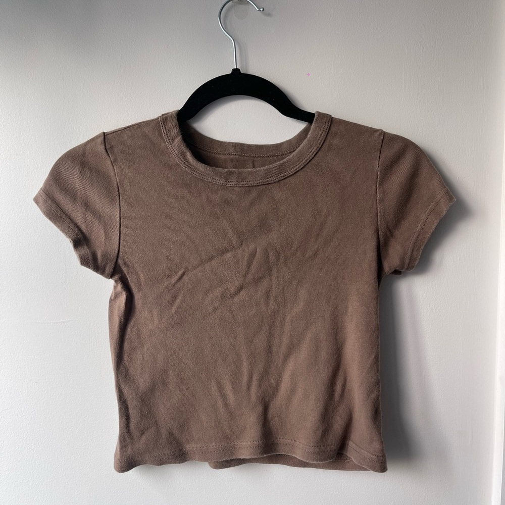 Brandy Melville Brown Baby Tee